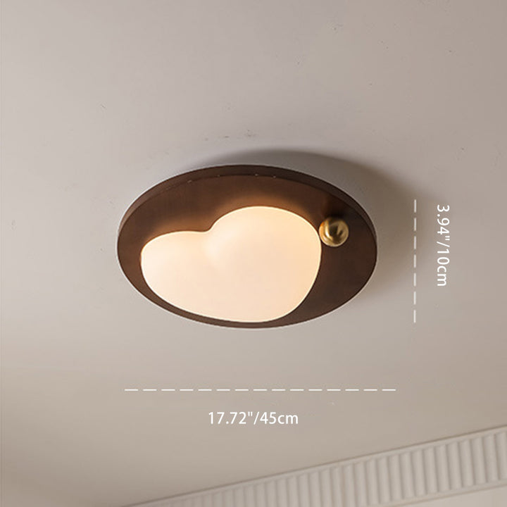 Zeitgenössische kreative Wolke Pentagramm Herz Massivholz Eisen Acryl LED Unterputz Deckenleuchte für Schlafzimmer 