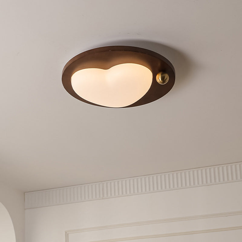 Zeitgenössische kreative Wolke Pentagramm Herz Massivholz Eisen Acryl LED Unterputz Deckenleuchte für Schlafzimmer 
