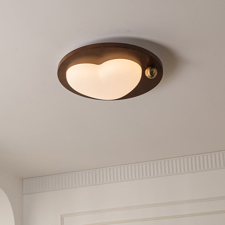 Zeitgenössische kreative Wolke Pentagramm Herz Massivholz Eisen Acryl LED Unterputz Deckenleuchte für Schlafzimmer 