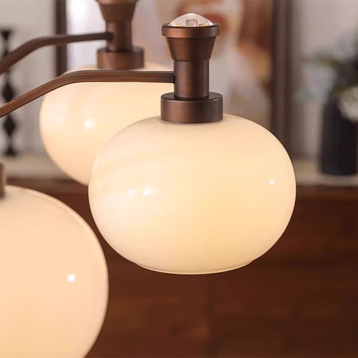Traditioneller Vintage-Zweig, rund, Eisenglas, 6/8/10 Lichter, Kronleuchter für Wohnzimmer 