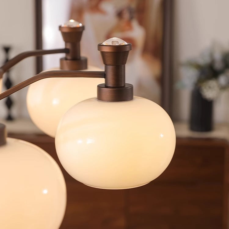 Traditioneller Vintage-Zweig, rund, Eisenglas, 6/8/10 Lichter, Kronleuchter für Wohnzimmer 
