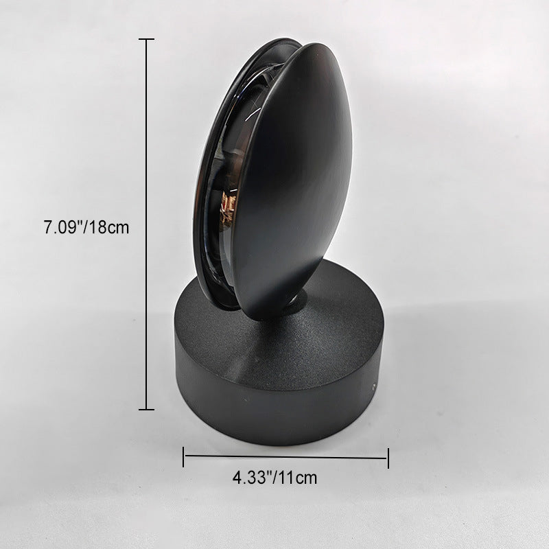 Modern Simplicity Round Oval Aluminum Acrylic LED Wall Sconce Lamp For Living Room