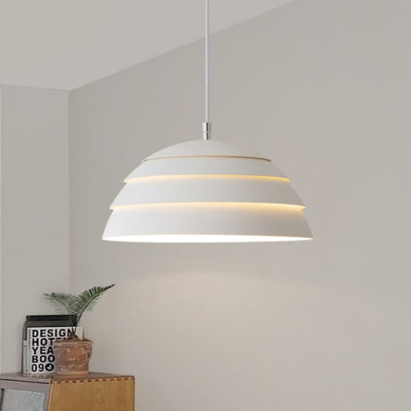 Dôme en demi-cercle minimaliste moderne en fer, suspension à 1 lumière pour salon 