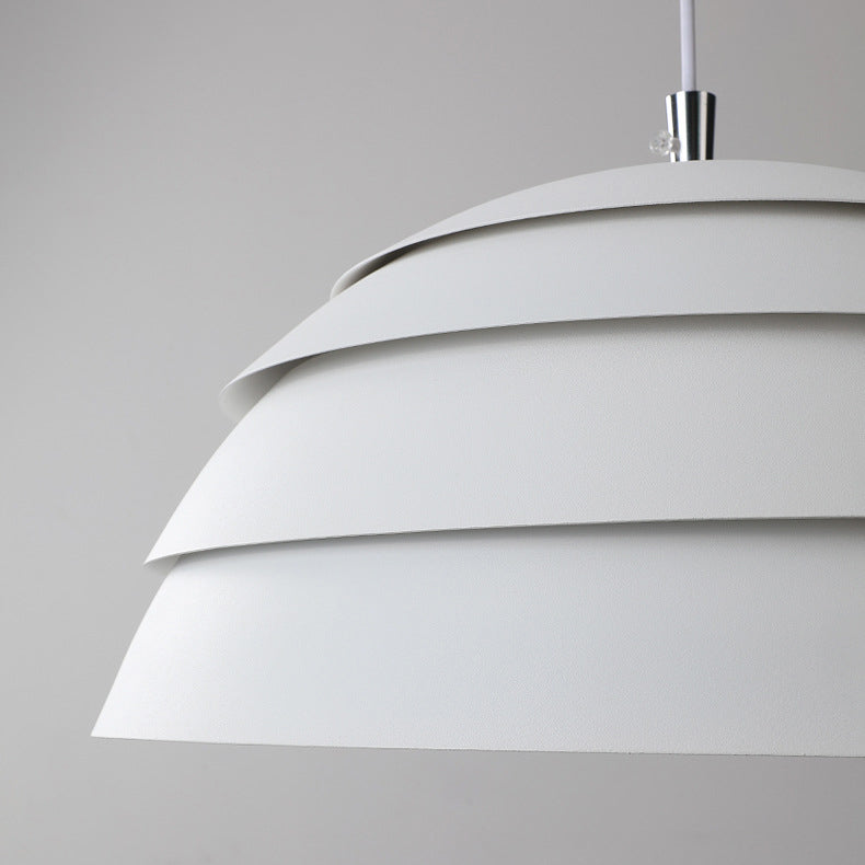 Dôme en demi-cercle minimaliste moderne en fer, suspension à 1 lumière pour salon 