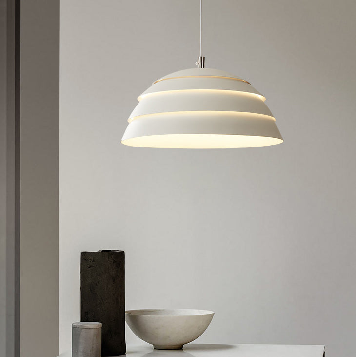 Dôme en demi-cercle minimaliste moderne en fer, suspension à 1 lumière pour salon 