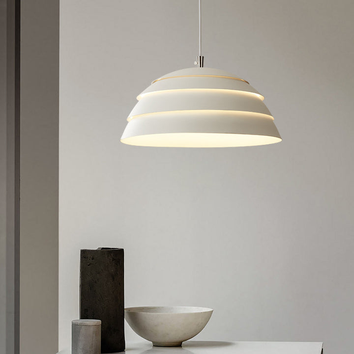 Dôme en demi-cercle minimaliste moderne en fer, suspension à 1 lumière pour salon 