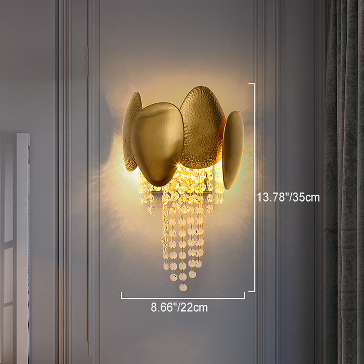 Moderne Luxus Zylinder Perle String Eisen Kristall 2-Licht Wand Leuchte Lampe Für Wohnzimmer 