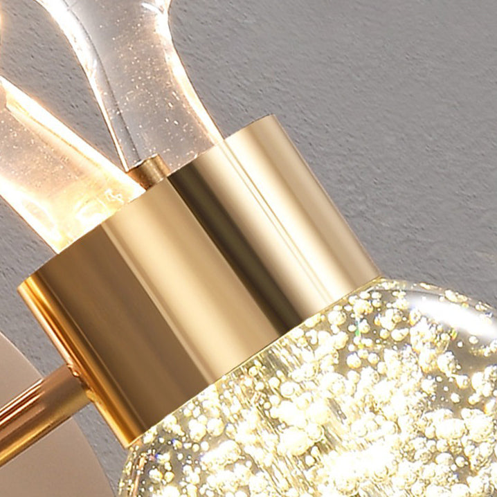 Moderne minimalistische runde Kugel Geweih Aluminium Kristall Acryl LED Wandleuchte Lampe für Wohnzimmer 