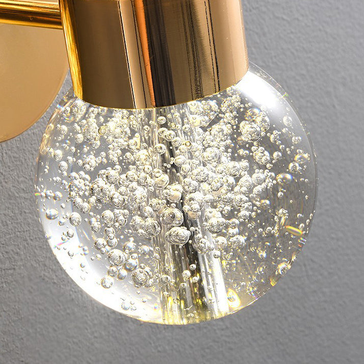 Moderne minimalistische runde Kugel Geweih Aluminium Kristall Acryl LED Wandleuchte Lampe für Wohnzimmer 