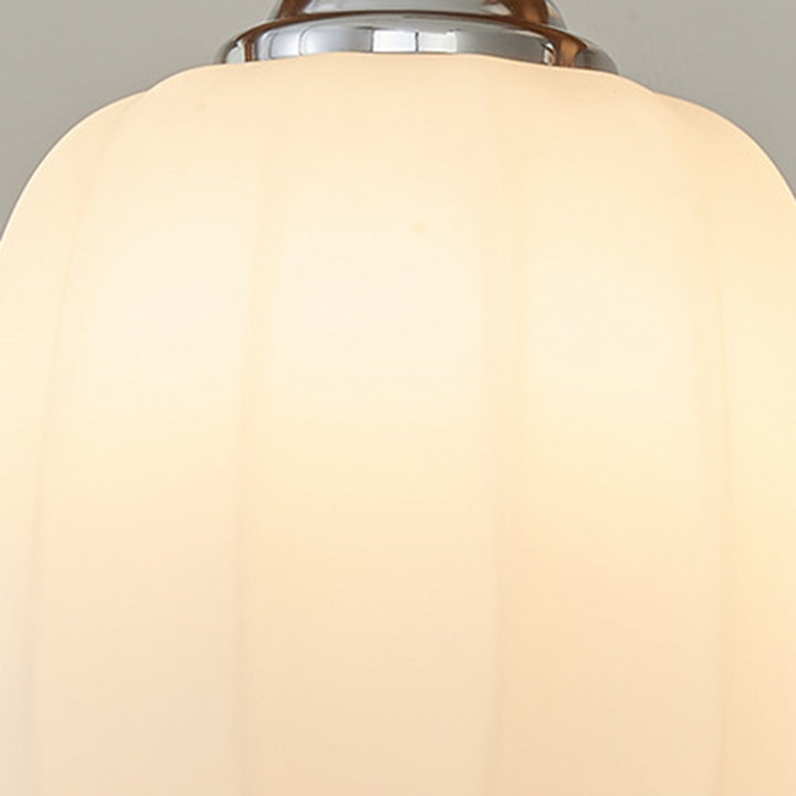 Contemporary Nordic Long Round Dome Bird Rubber Wood Glass 3-Light Island Light Chandelier For Dining Room