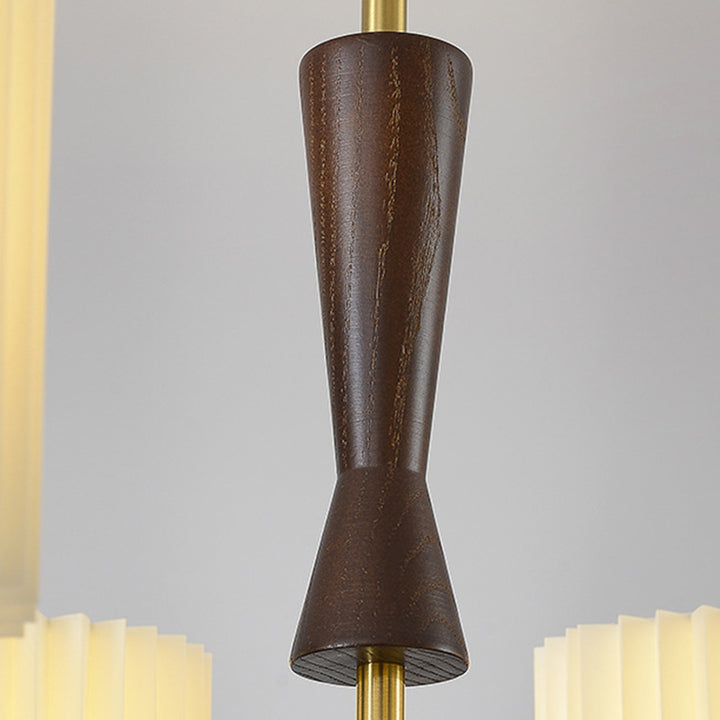 Traditioneller Vintage-Kerzenhalter mit Zweig und gebogener Stange, Zylinder, aus Holz, Eisen, Stoff, 6/8 Lichter, Kronleuchter für Wohnzimmer 