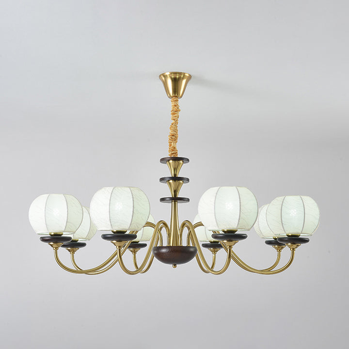 Traditioneller Vintage-Kerzenhalter mit Zweig und gebogener Stange, Zylinder, aus Holz, Eisen, Stoff, 6/8 Lichter, Kronleuchter für Wohnzimmer 