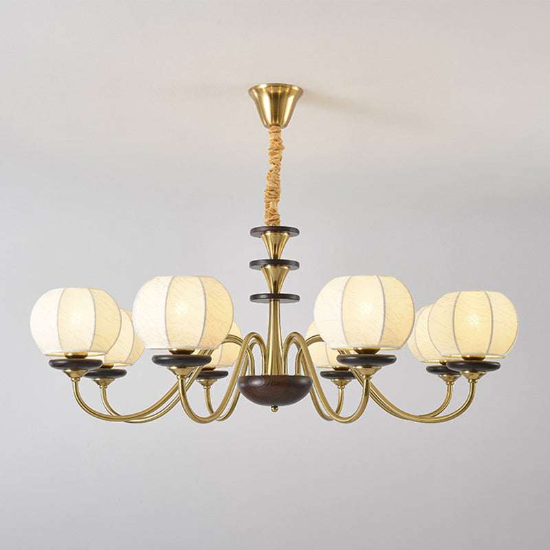 Traditioneller Vintage-Kerzenhalter mit Zweig und gebogener Stange, Zylinder, aus Holz, Eisen, Stoff, 6/8 Lichter, Kronleuchter für Wohnzimmer 