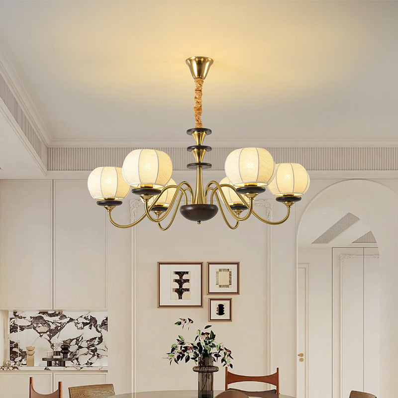 Traditioneller Vintage-Kerzenhalter mit Zweig und gebogener Stange, Zylinder, aus Holz, Eisen, Stoff, 6/8 Lichter, Kronleuchter für Wohnzimmer 
