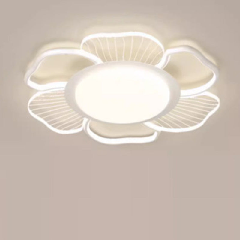 Plafonnier LED rond minimaliste moderne en fer et plastique pour chambre à coucher 