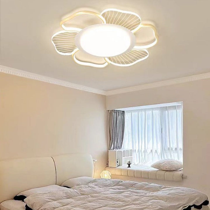 Plafonnier LED rond minimaliste moderne en fer et plastique pour chambre à coucher 