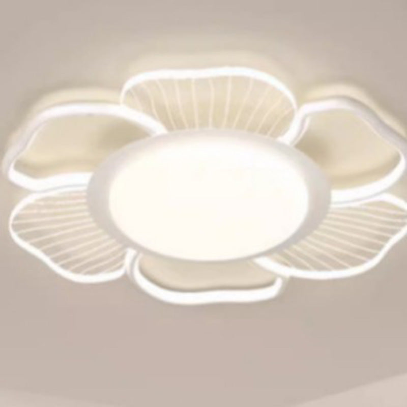 Plafonnier LED rond minimaliste moderne en fer et plastique pour chambre à coucher 