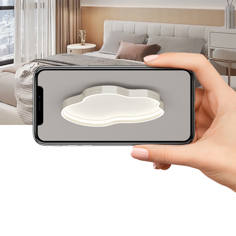Plafonnier LED en aluminium, fer et silicone minimaliste moderne pour chambre à coucher 