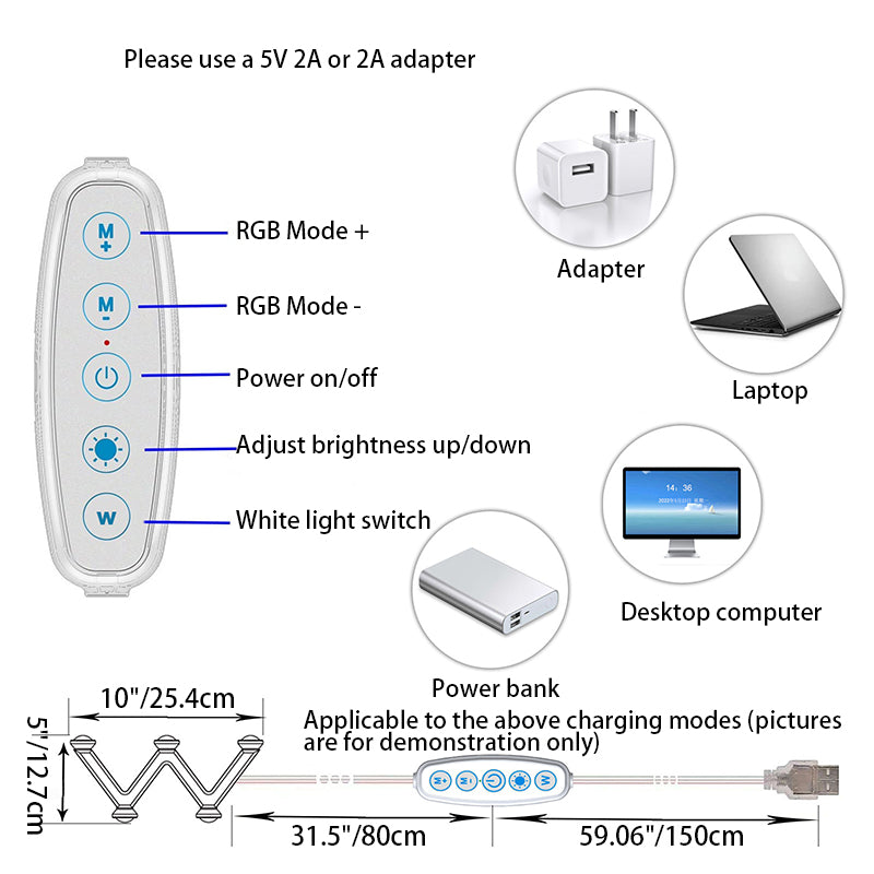 Lámpara de pared LED con forma de W minimalista moderna de línea en ABS acrílico para dormitorio 