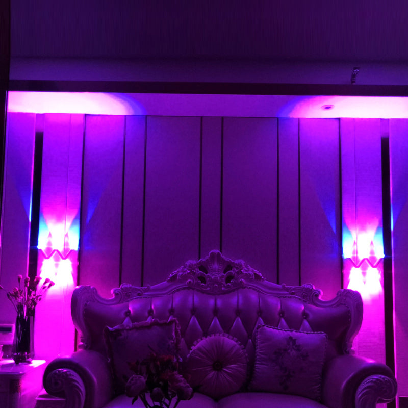 Lámpara de pared LED con forma de W minimalista moderna de línea en ABS acrílico para dormitorio 