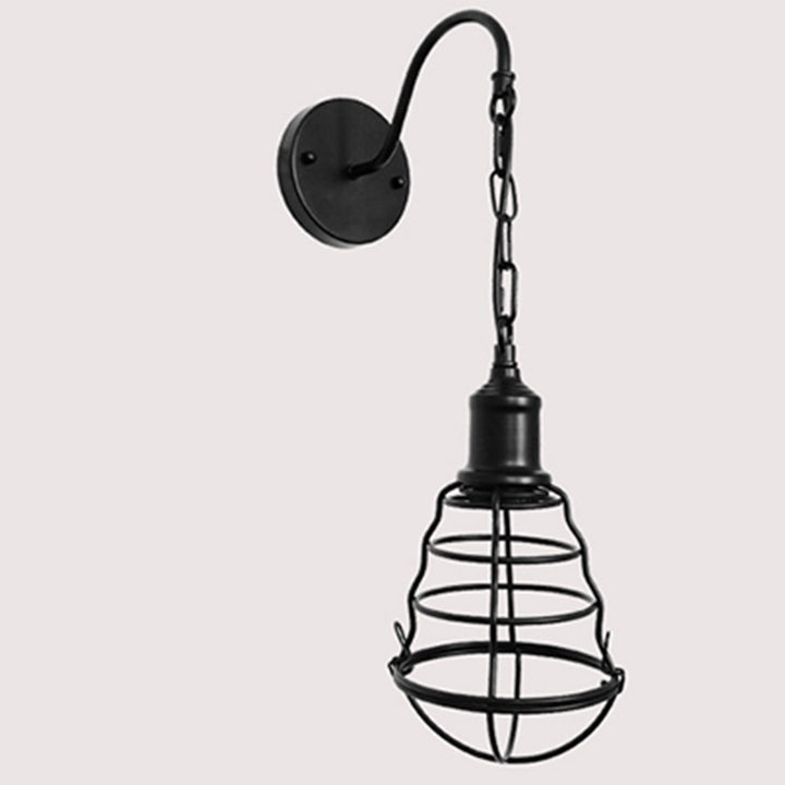 Lampe Applique Murale 1 Lumière en Fer Rond à Longue Tige de Pêche Simplicité Moderne pour Chambre 