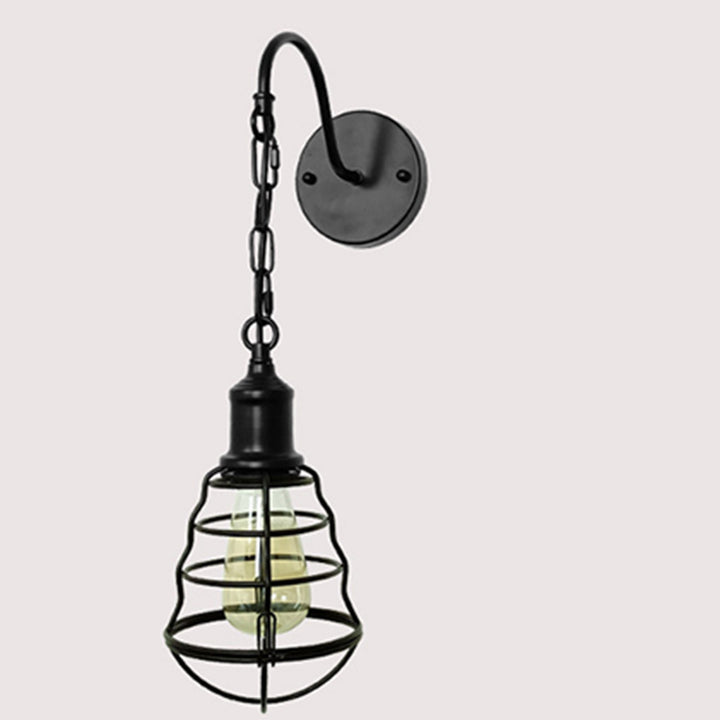 Lampe Applique Murale 1 Lumière en Fer Rond à Longue Tige de Pêche Simplicité Moderne pour Chambre 