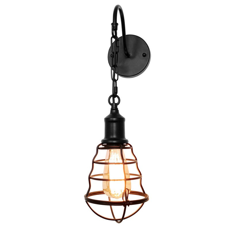 Lampe Applique Murale 1 Lumière en Fer Rond à Longue Tige de Pêche Simplicité Moderne pour Chambre 