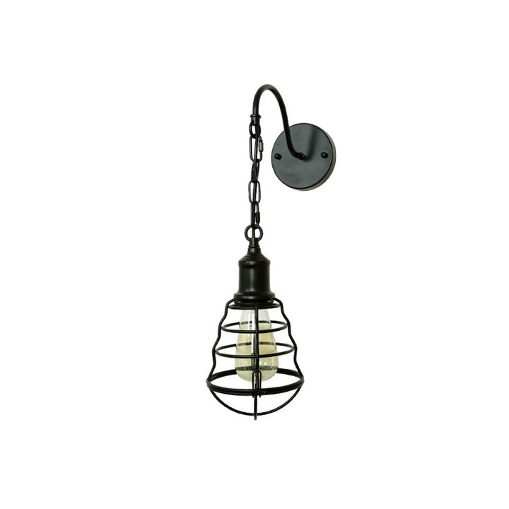 Lampe Applique Murale 1 Lumière en Fer Rond à Longue Tige de Pêche Simplicité Moderne pour Chambre 