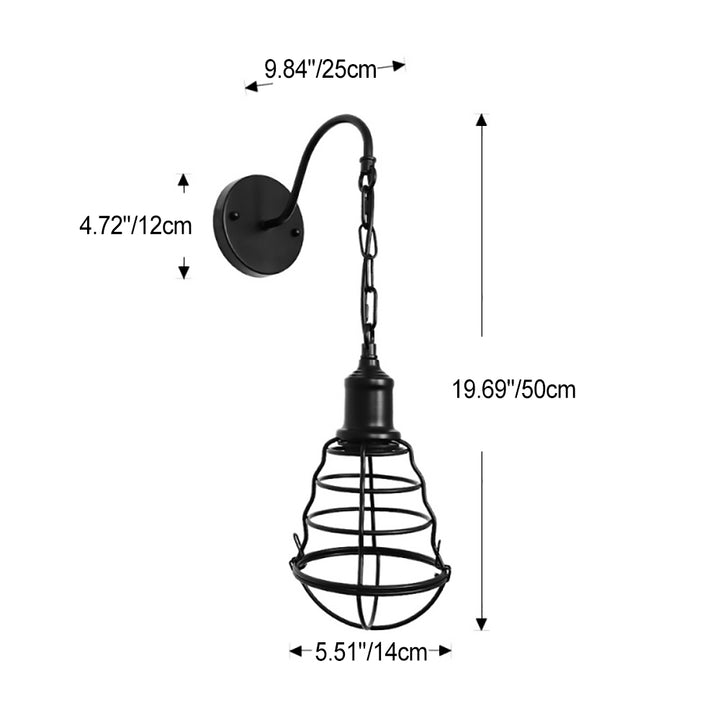 Lampe Applique Murale 1 Lumière en Fer Rond à Longue Tige de Pêche Simplicité Moderne pour Chambre 