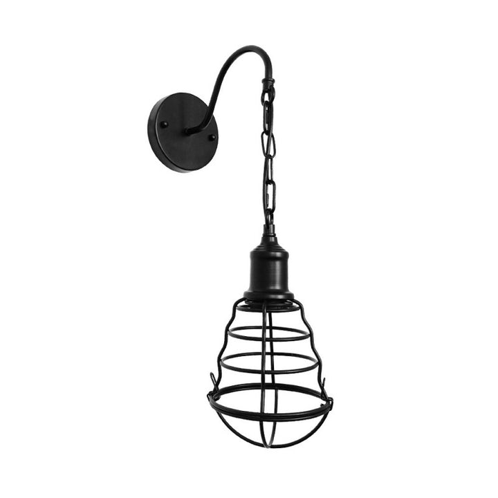 Lampe Applique Murale 1 Lumière en Fer Rond à Longue Tige de Pêche Simplicité Moderne pour Chambre 