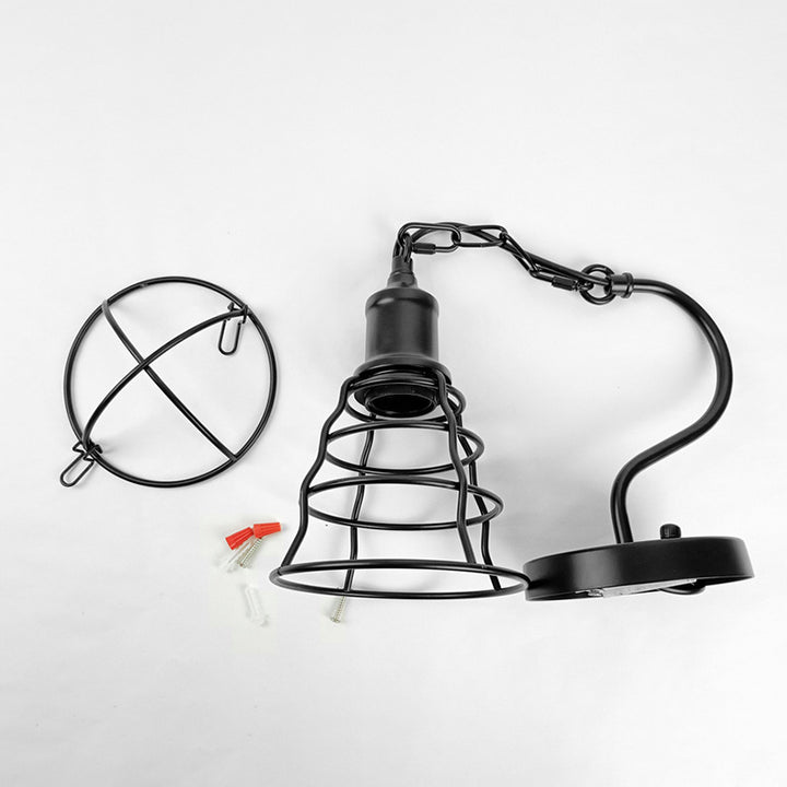 Lampe Applique Murale 1 Lumière en Fer Rond à Longue Tige de Pêche Simplicité Moderne pour Chambre 