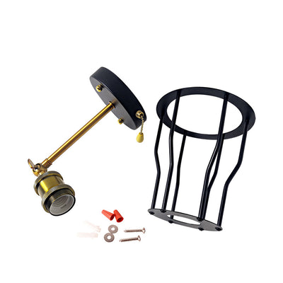 Modern Simplicity Round Cage Iron 1-Light Wall Sconce Lamp For Living Room