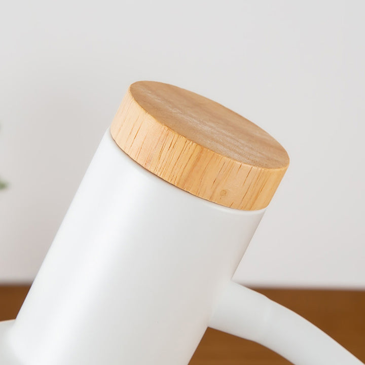 Lampe de table 1 lumière pour chambre à coucher avec abat-jour en fer de forme ronde minimaliste moderne et base en bois 