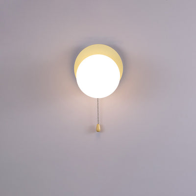 Applique murale moderne minimaliste ronde carrée triangle orbe en fer et verre à 1 lumière pour salon 