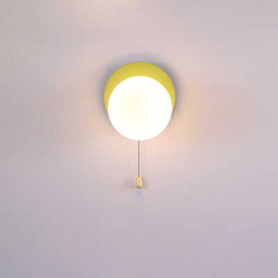 Applique murale moderne minimaliste ronde carrée triangle orbe en fer et verre à 1 lumière pour salon 