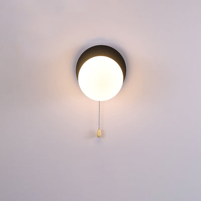 Applique murale moderne minimaliste ronde carrée triangle orbe en fer et verre à 1 lumière pour salon 