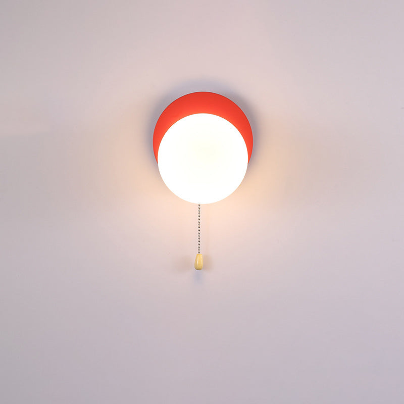 Applique murale moderne minimaliste ronde carrée triangle orbe en fer et verre à 1 lumière pour salon 