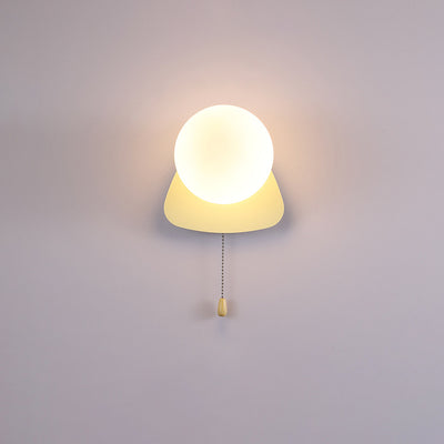 Applique murale moderne minimaliste ronde carrée triangle orbe en fer et verre à 1 lumière pour salon 