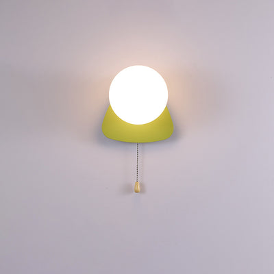 Applique murale moderne minimaliste ronde carrée triangle orbe en fer et verre à 1 lumière pour salon 