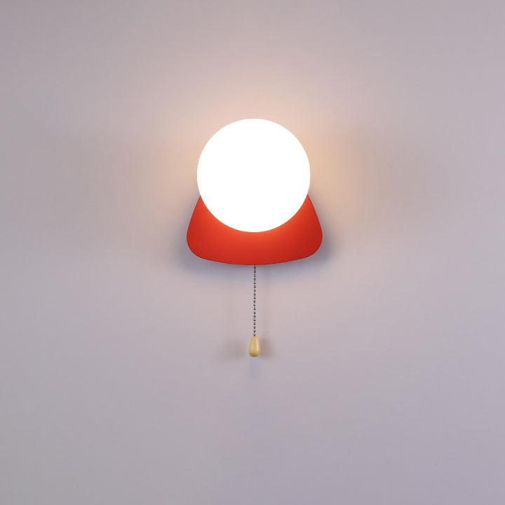 Applique murale moderne minimaliste ronde carrée triangle orbe en fer et verre à 1 lumière pour salon 