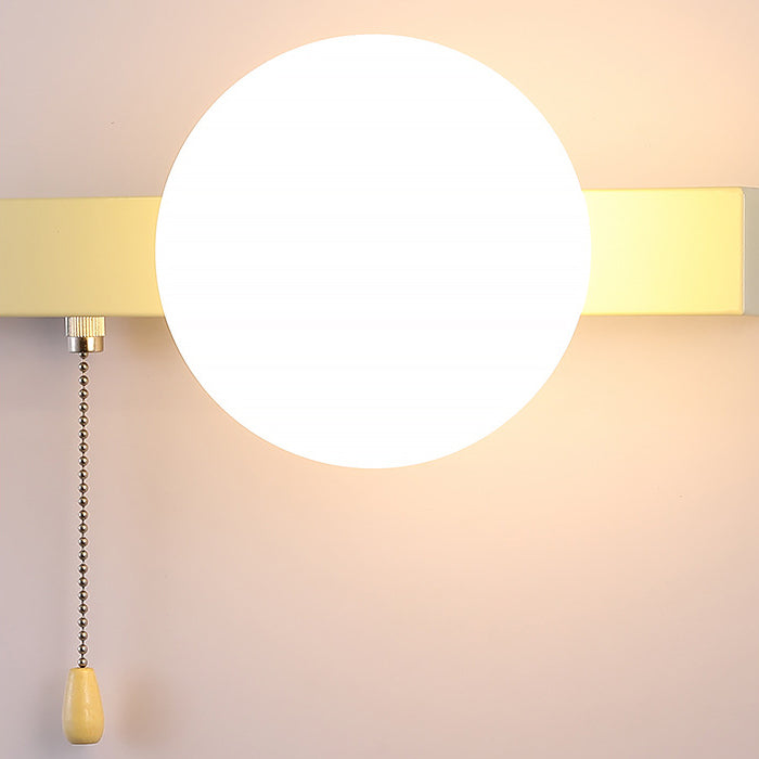 Applique murale moderne minimaliste ronde carrée triangle orbe en fer et verre à 1 lumière pour salon 