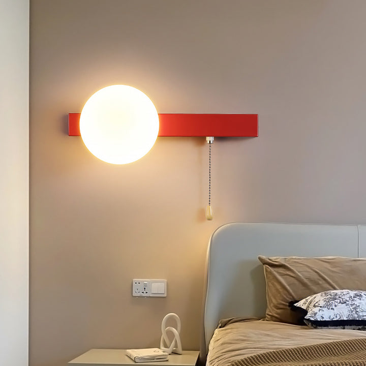 Applique murale moderne minimaliste ronde carrée triangle orbe en fer et verre à 1 lumière pour salon 