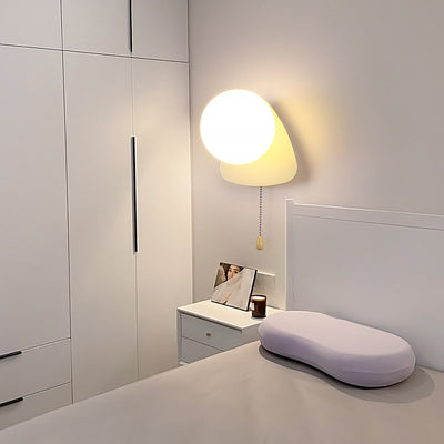 Applique murale moderne minimaliste ronde carrée triangle orbe en fer et verre à 1 lumière pour salon 