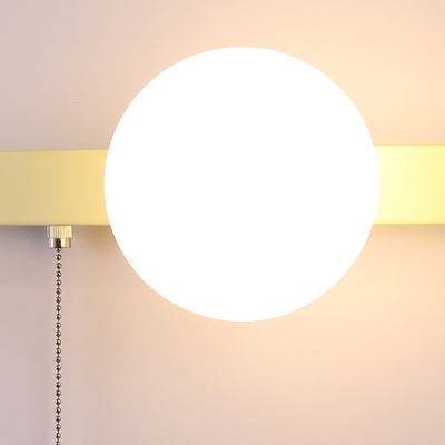 Applique murale moderne minimaliste ronde carrée triangle orbe en fer et verre à 1 lumière pour salon 