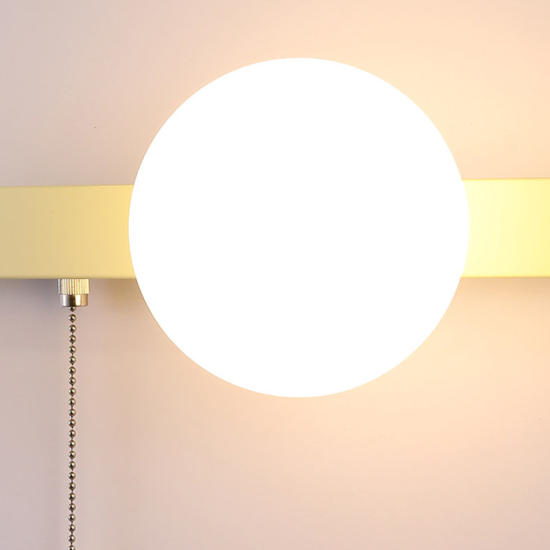 Applique murale moderne minimaliste ronde carrée triangle orbe en fer et verre à 1 lumière pour salon 