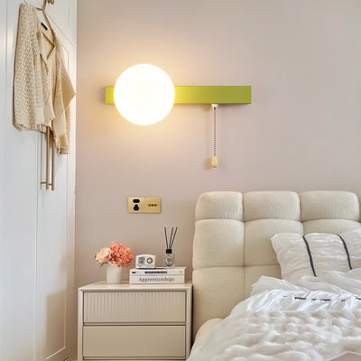 Applique murale moderne minimaliste ronde carrée triangle orbe en fer et verre à 1 lumière pour salon 