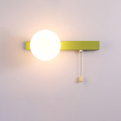 Applique murale moderne minimaliste ronde carrée triangle orbe en fer et verre à 1 lumière pour salon 
