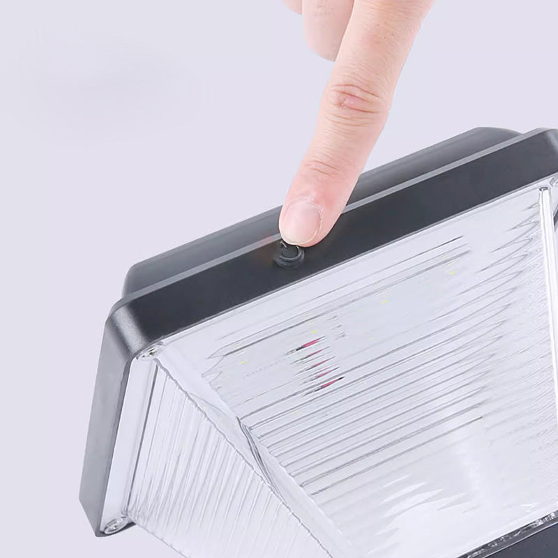 ضوء خارجي LED بمقبس أرضي من ABS PC بتصميم حديث بسيط لمخروط مربع أسطواني للحديقة 
