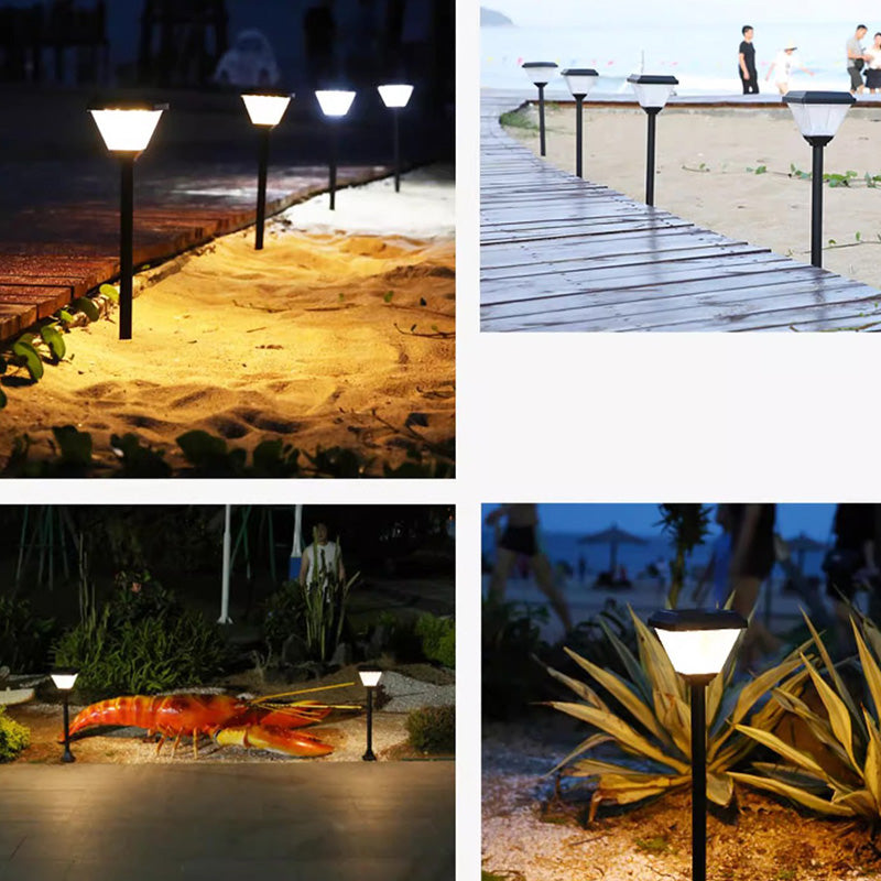 Modernes unbedeutendes quadratisches Kegel-Zylinder-ABS-PC LED-Bodenstecker-Außenlicht für Garten 