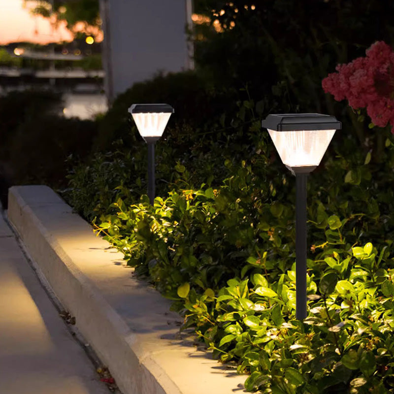 Modernes unbedeutendes quadratisches Kegel-Zylinder-ABS-PC LED-Bodenstecker-Außenlicht für Garten 